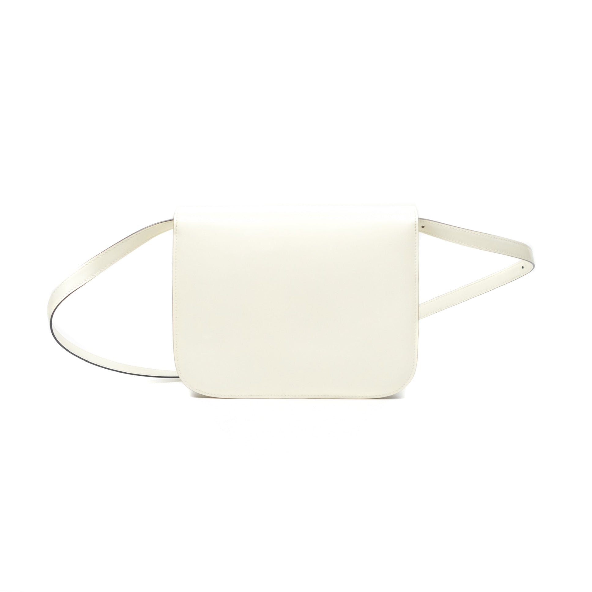 Celine Medium Classic Box Bag in White Patent Leather with Gold Hardware - Elegant Crossbody Purse for Women, Perfect for Work, Travel & Evening Events