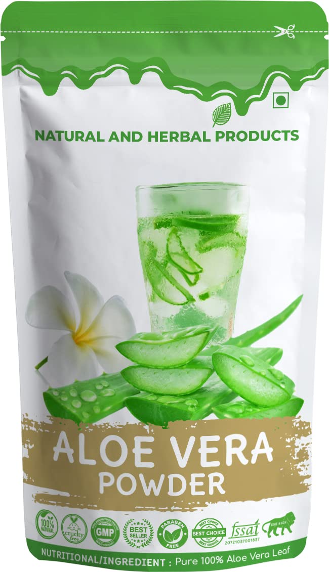 Organic Aloe Vera Powder for Hair Growth & Skin Care | Aloe Arborescens Leaf Extract | Natural Face Mask & Skin Brightening Treatment | Supports Immunity & Digestive Health | 100g - Perfect for DIY Beauty Recipes & Wellness Drinks