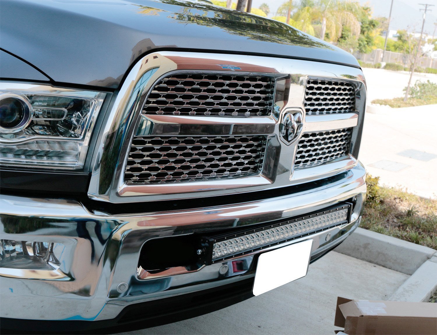 180W 30-Inch LED Light Bar with Bumper Bracket & Wiring Harness - Compatible with 2003-2018 Dodge RAM 2500/3500 - Off-Road Lighting for Trucks, ATVs & Night Driving
