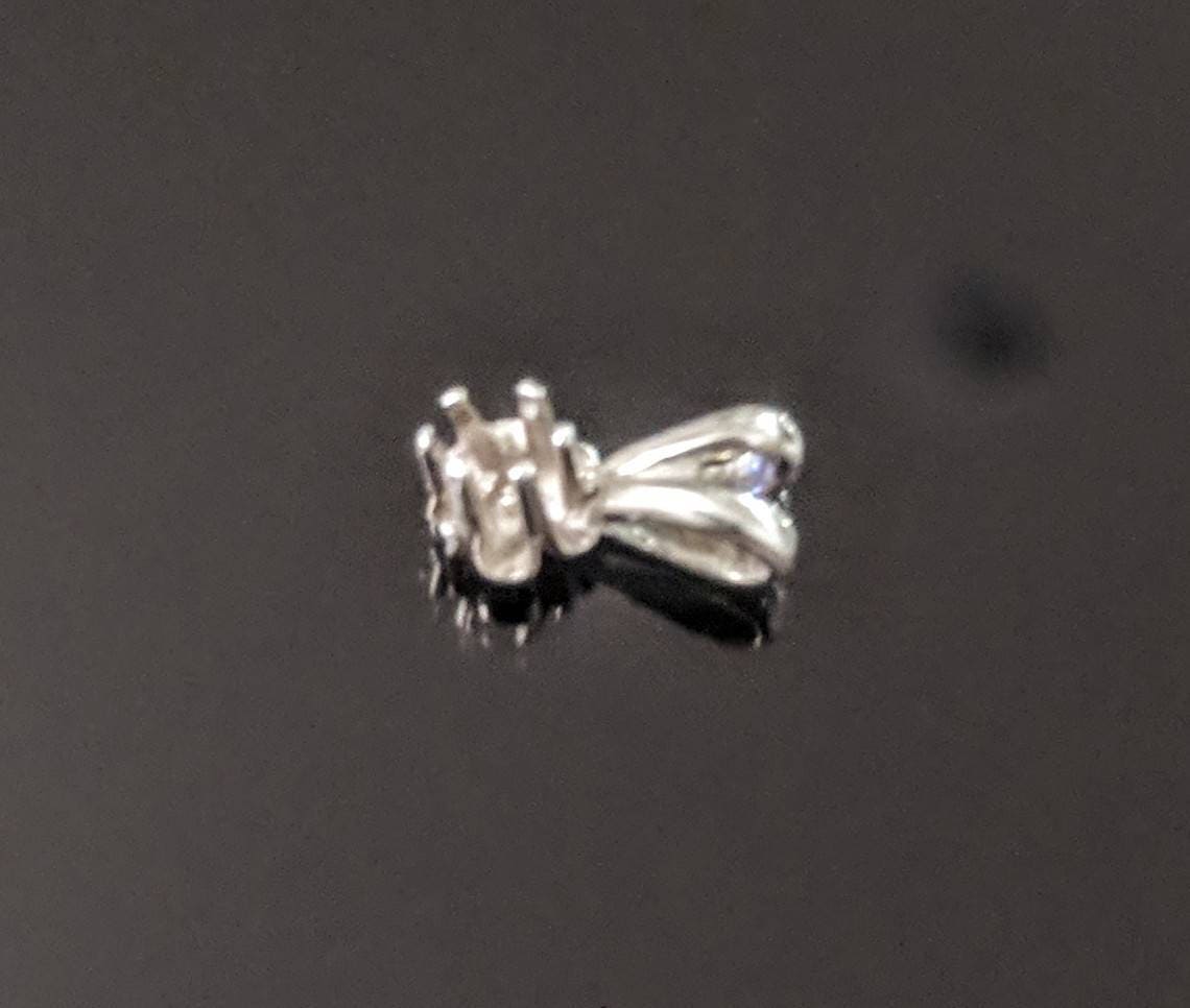 Solid Sterling Silver & 14K Gold 2mm-5.5mm Round Buttercup Pendant Setting - Handcrafted in USA | Perfect for Necklace Making, Jewelry Design & DIY Gifts