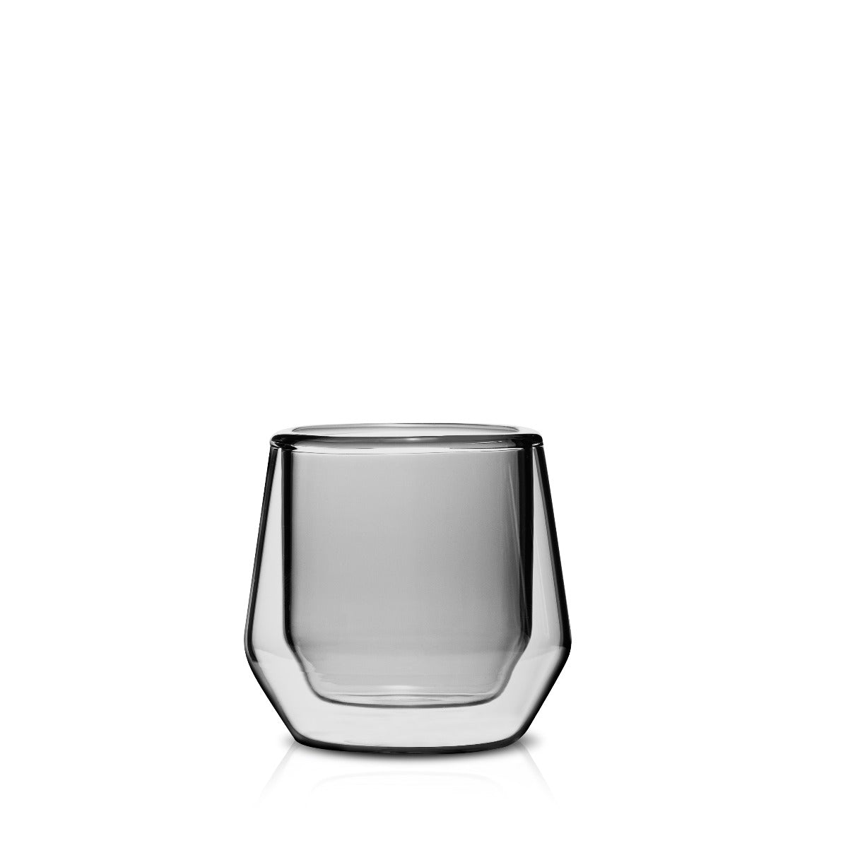 Premium Double Wall Glass Espresso Cups - 2.5oz/75ml Heat-Resistant Coffee Mugs, Set of 2 (Smoke Color) - Perfect for Espresso, Cappuccino & Latte at Home or Café