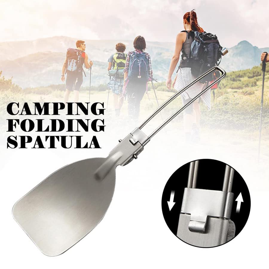 Stainless Steel Folding Spatula - Metal Food Turner for Outdoor Cooking, BBQ, Picnic & Camping | Perfect for Grilling, Flipping Burgers & Pancakes