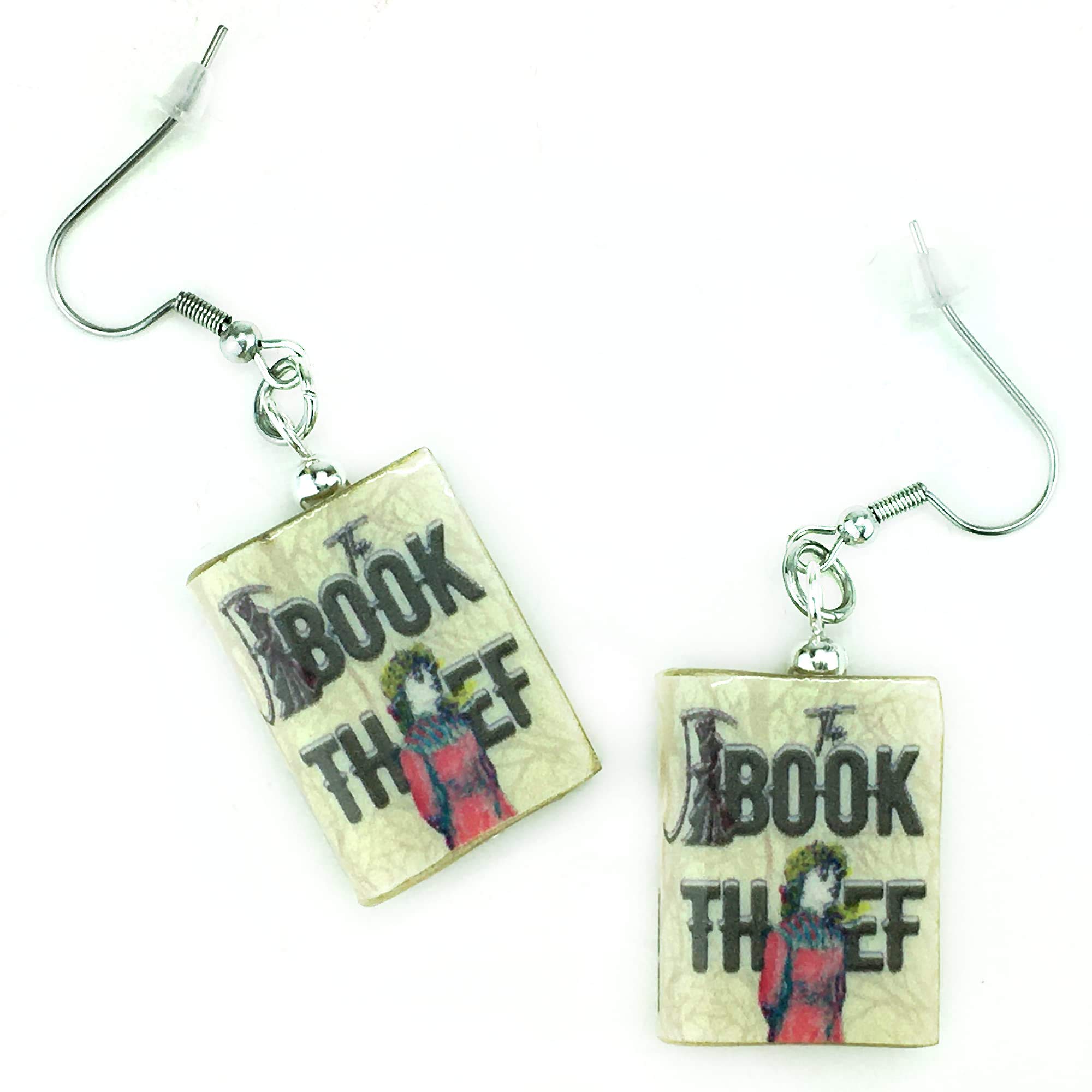 The Book Thief by Markus Zusak Inspired Mini Book Stainless Steel Hypoallergenic Earrings - Perfect Gift for Book Lovers & Literary Jewelry Enthusiasts