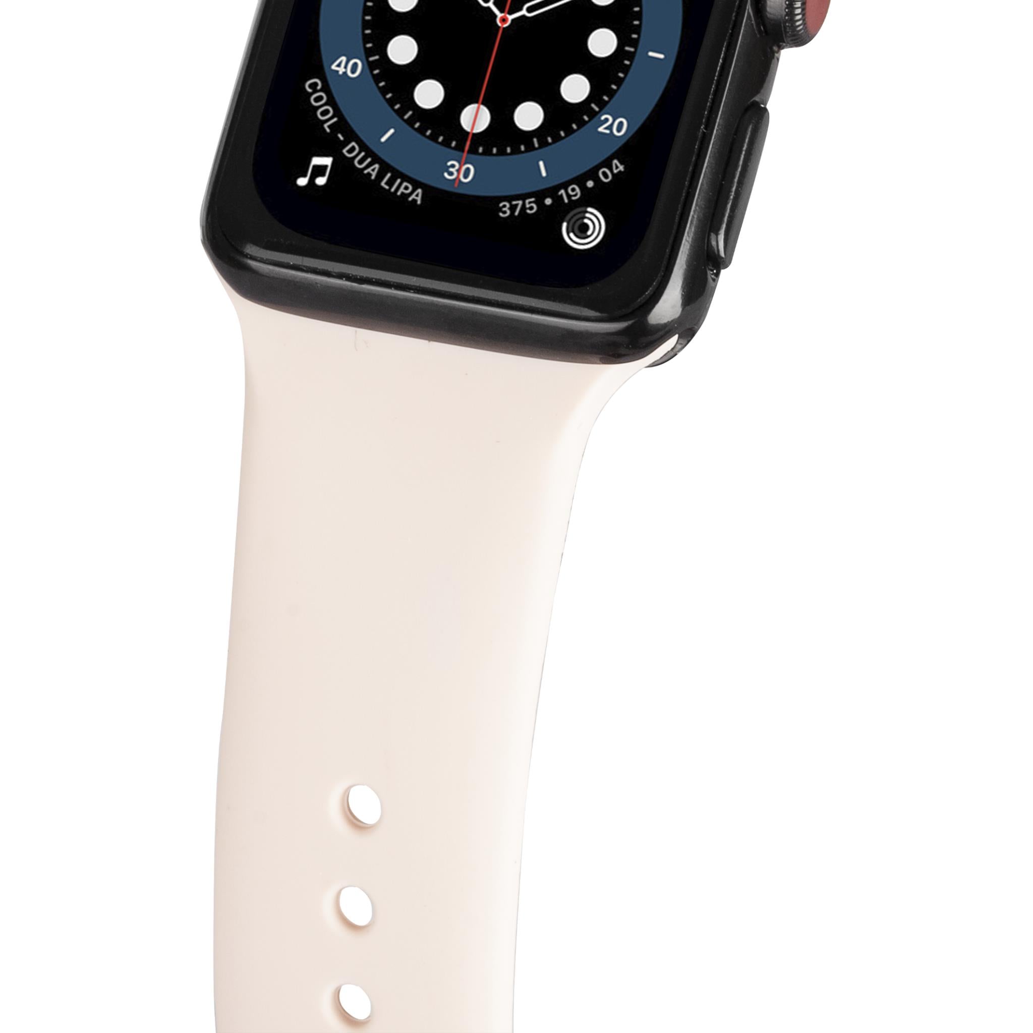 3sixT Soft Silicone Replacement Band for Apple Watch Series 1-8 (38mm/40mm) - Comfortable Pink Sport Strap for Women & Men | Perfect for Workouts, Running & Daily Wear