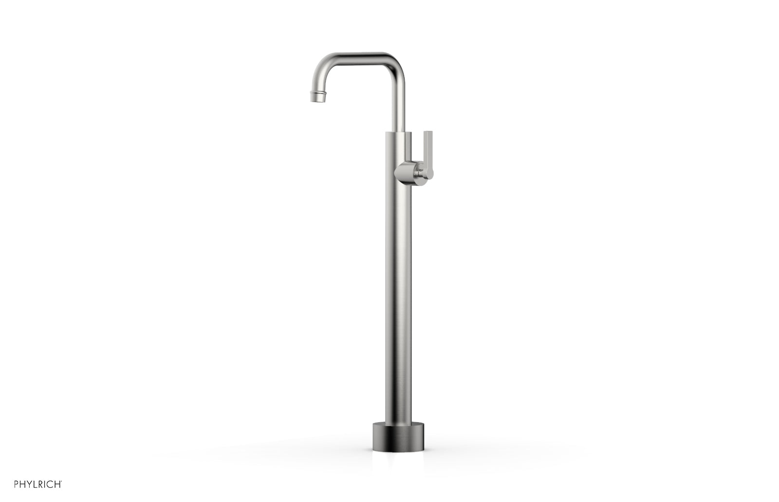 HEX MODERN Low Profile Floor Mount Tub Filler with Lever Handle - Model 501 55 04 - Perfect for Modern Bathroom Renovations and Spa-Like Showower Experiences