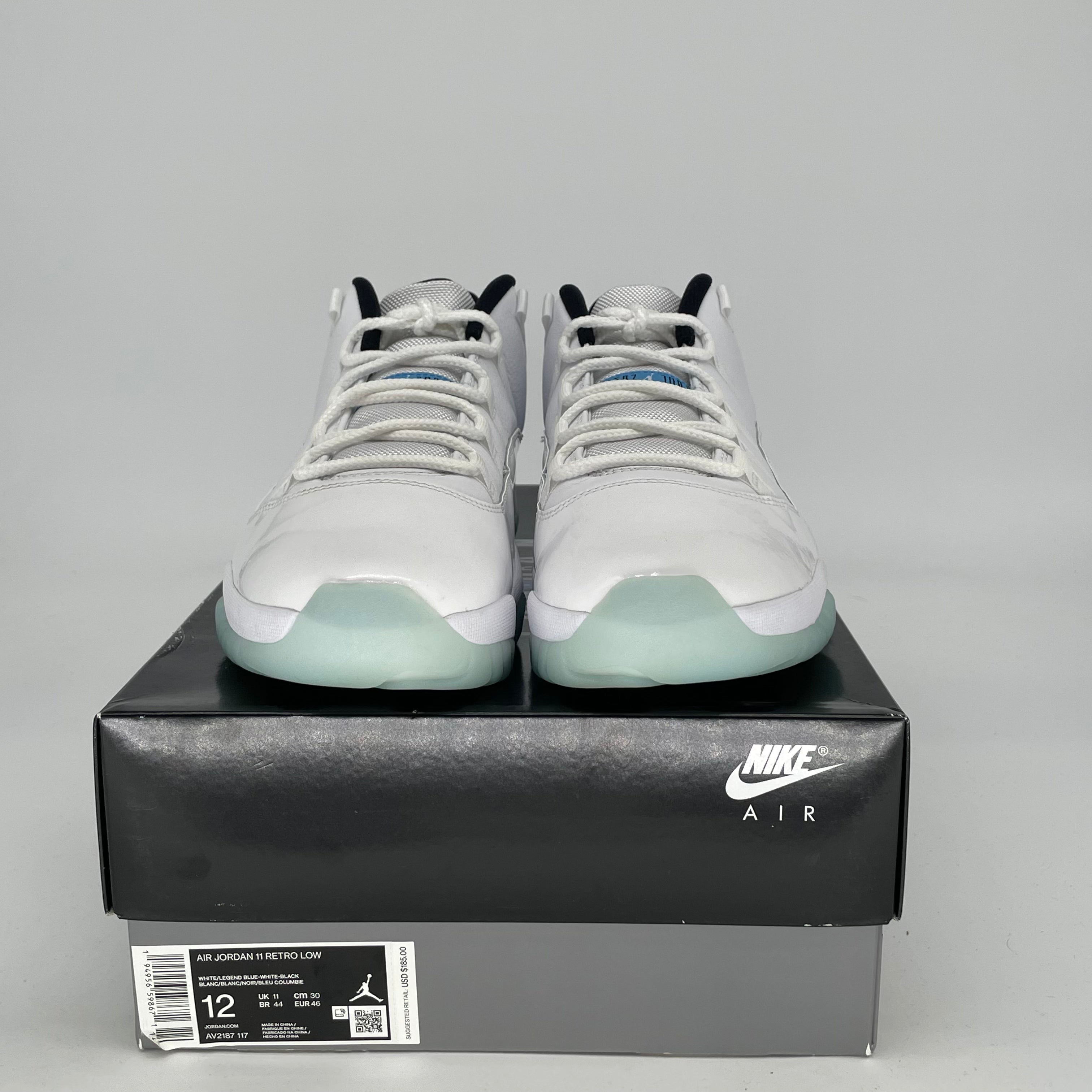 Air Jordan 11 Low Legend Blue Men's Basketball Shoes Size 12 (AV2187-117) - Retro Sneakers for Casual Wear & Sports Performance