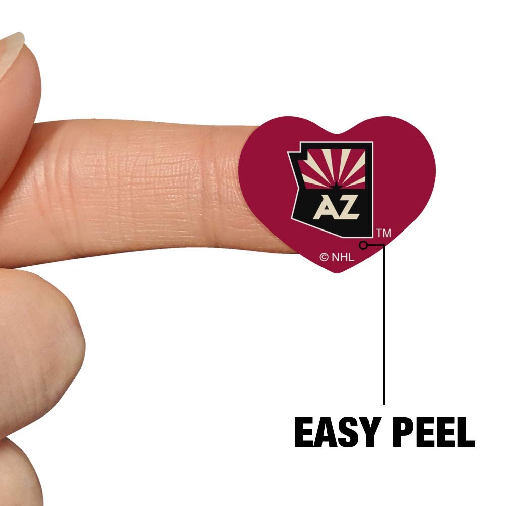 Arizona Coyotes NHL Logo Heart Shaped Planner Stickers - Perfect for Scrapbooking, Bullet Journals & DIY Crafts