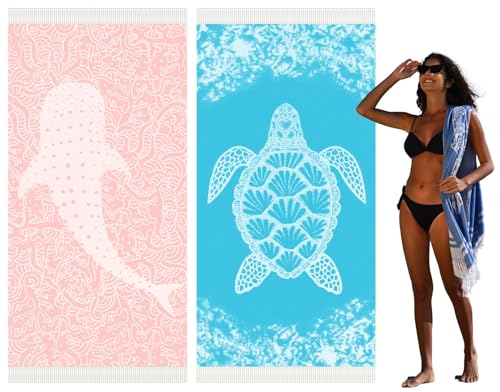 2 Pack Light Pink Whale Blue Turtle