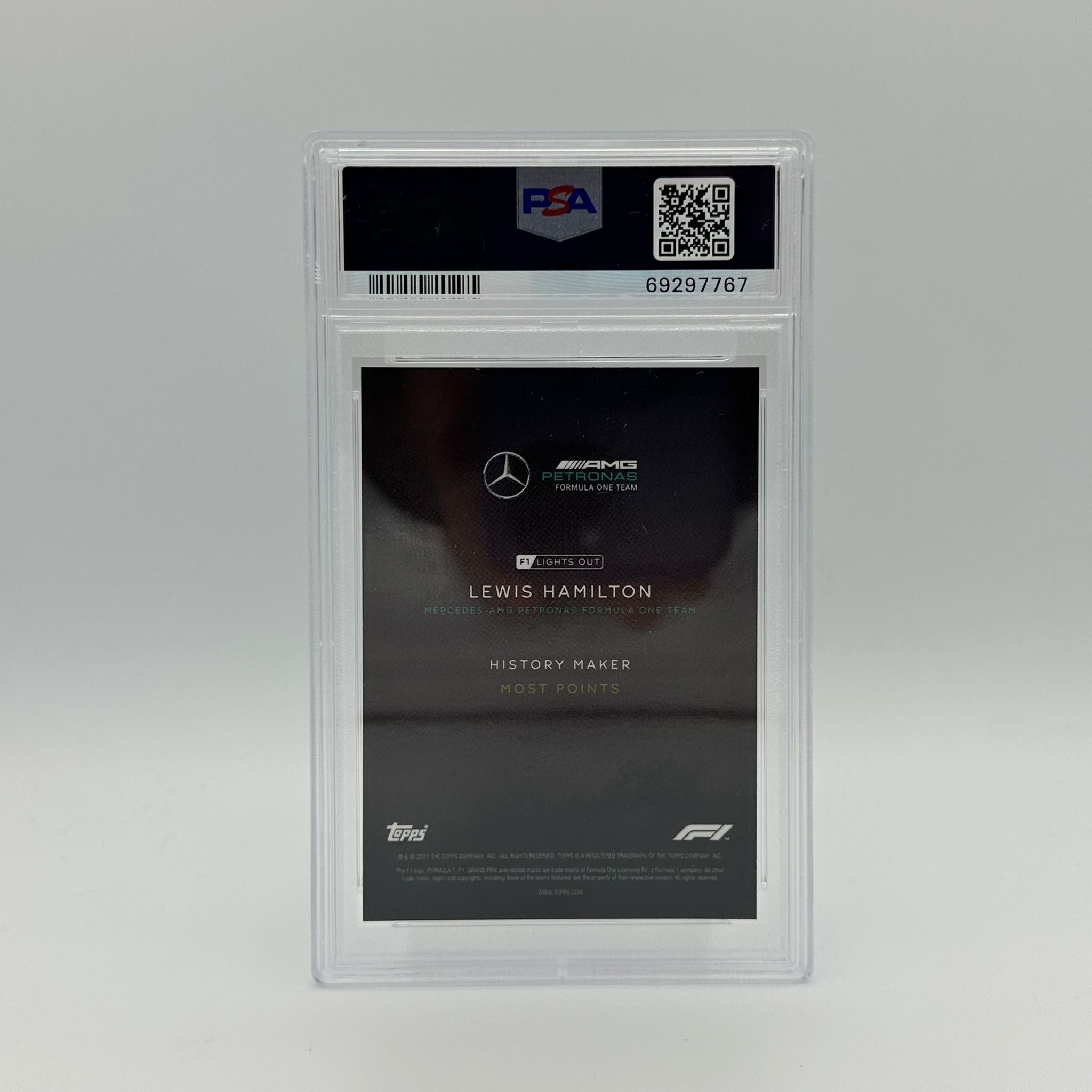 PSA 9 2007 Topps Lewis Hamilton History Maker Black Parallel F1 Racing Card - Perfect for Collectors, Sports Memorabilia Displays, and Formula 1 Fan Gifts