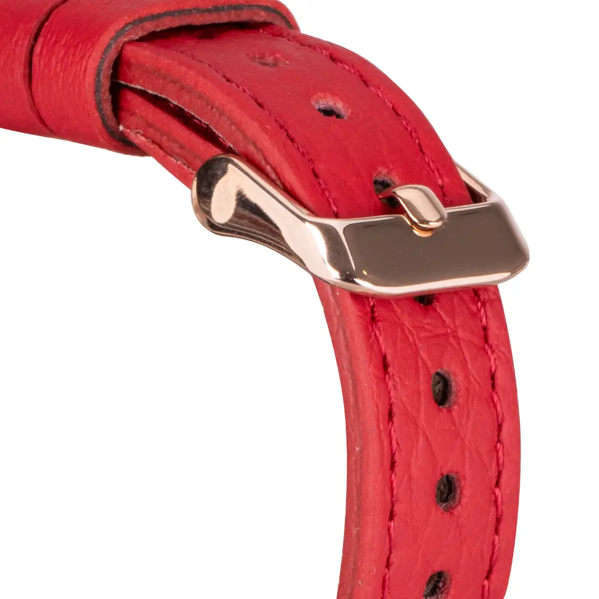 Premium Red Leather Ultra Slim Apple Watch Band - Stylish & Comfortable Replacement Strap for Apple Watch Series 1/2/3/4/5/6/7/8/SE - Perfect for Workouts, Office Wear & Everyday Fashion Accessory
