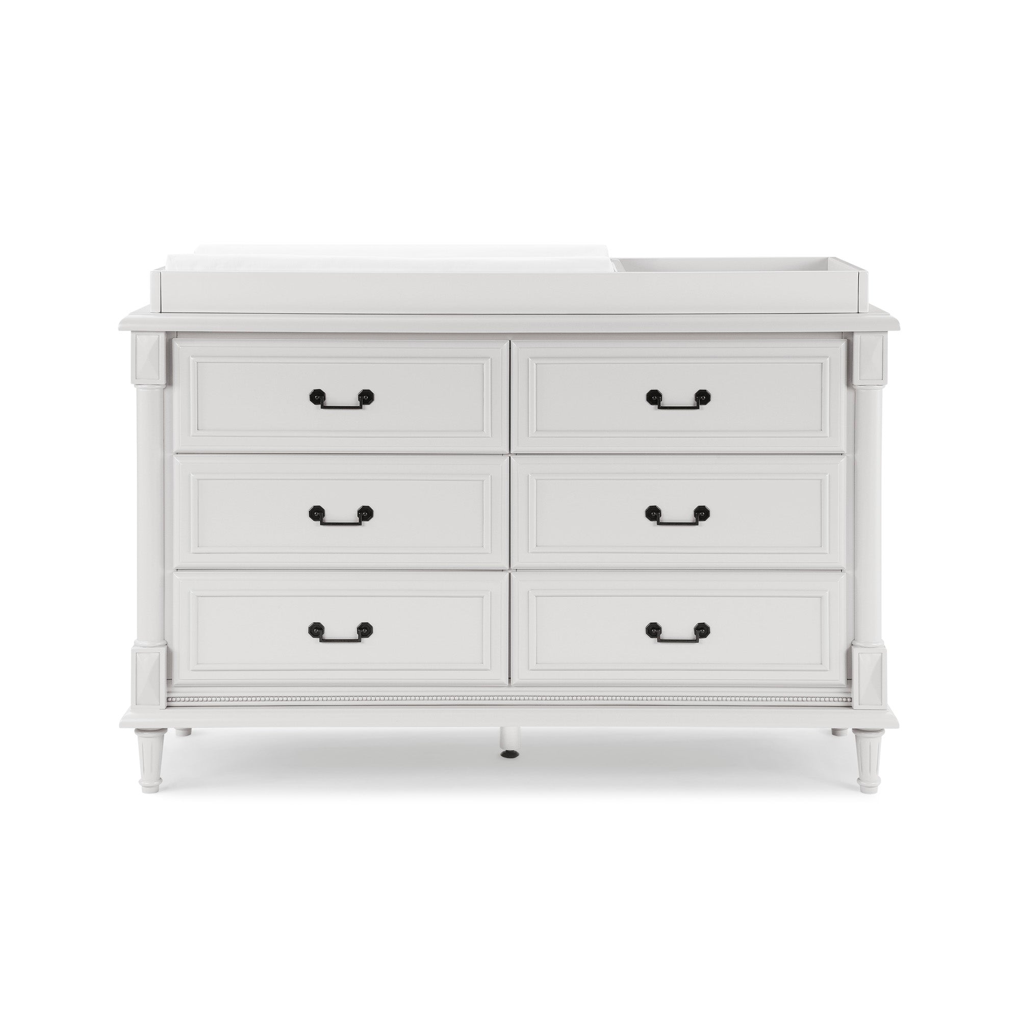 Juliette 6-Drawer Baby Dresser with Changing Table Top | Sturdy Nursery Storage with Interlocking Drawers | Perfect for Baby Room Organization & Diaper Changing Station