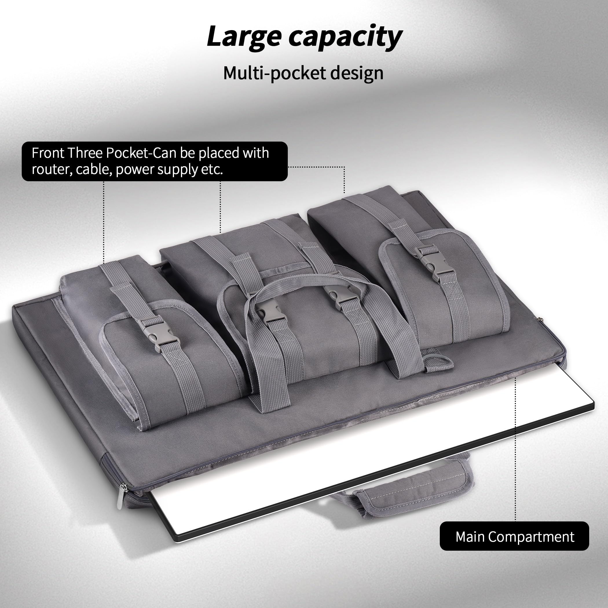 LUCMO Starlink Gen 3/V3 Case Organizer Bag - Durable Carrying Case for Starlink Satellite Internet Accessories | Perfect for Travel, Outdoor Camping, RV Trips & Home Storage