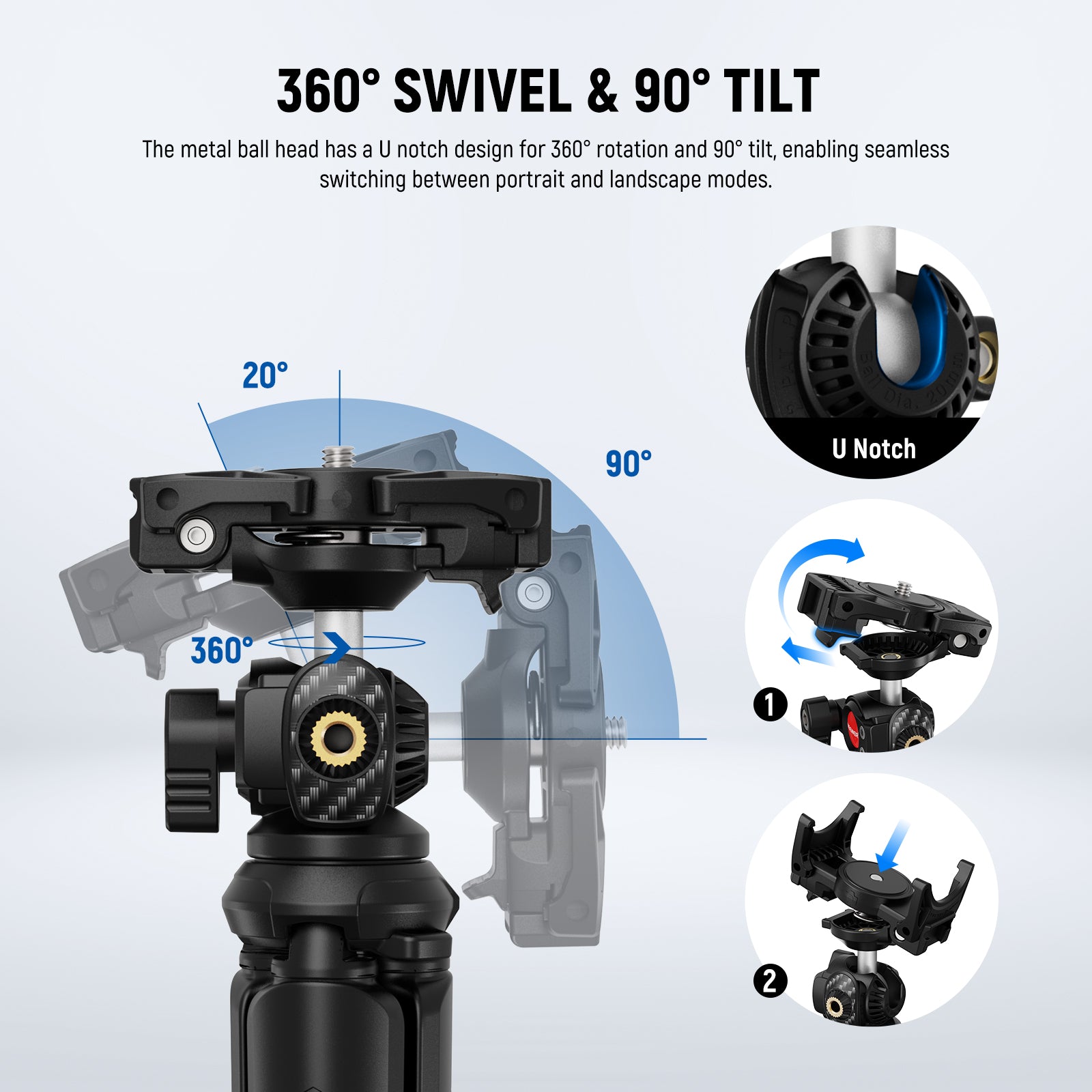 NEEWER TP35 Compact Flexible Tripod Stand with Wireless Remote - Perfect for Vlogging, Photography, and Smartphone Shooting