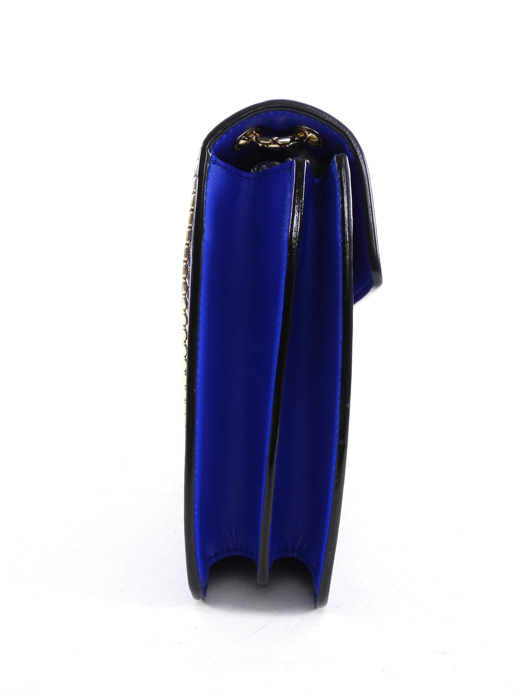 Bvlgari Serpenti Forever Flap Bag in Cobalt Blue Leather - Luxury Designer Handbag for Women, Perfect for Evening Events & Special Occasions