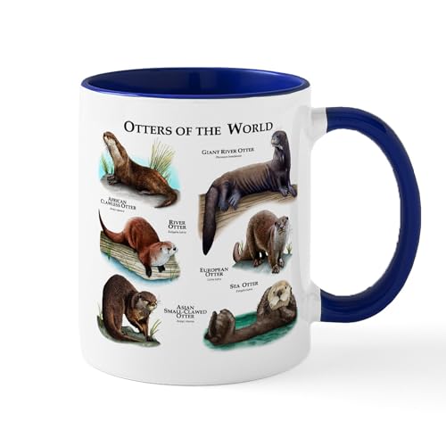 White/Navy Inside - Otters Of The World Mug