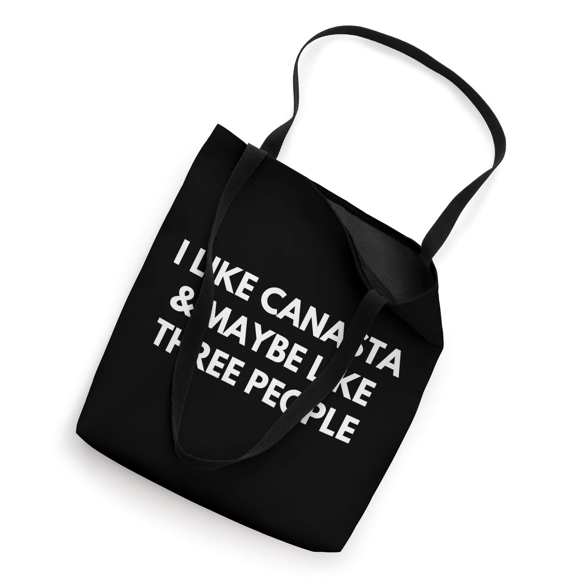 Funny Canasta Tote Bag - Large Reusable Grocery Shopping Bag with Pockets - Perfect for Beach, Picnic, and Daily Use