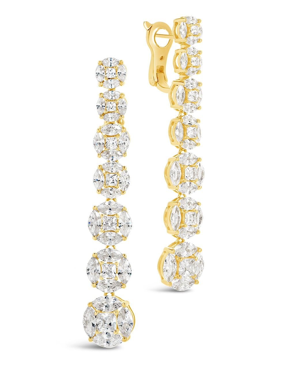 LeAnn CZ Drop Stud Earrings for Women - Sparkling Cubic Zirconia Dangle Earrings for Daily Wear, Parties & Special Occasions