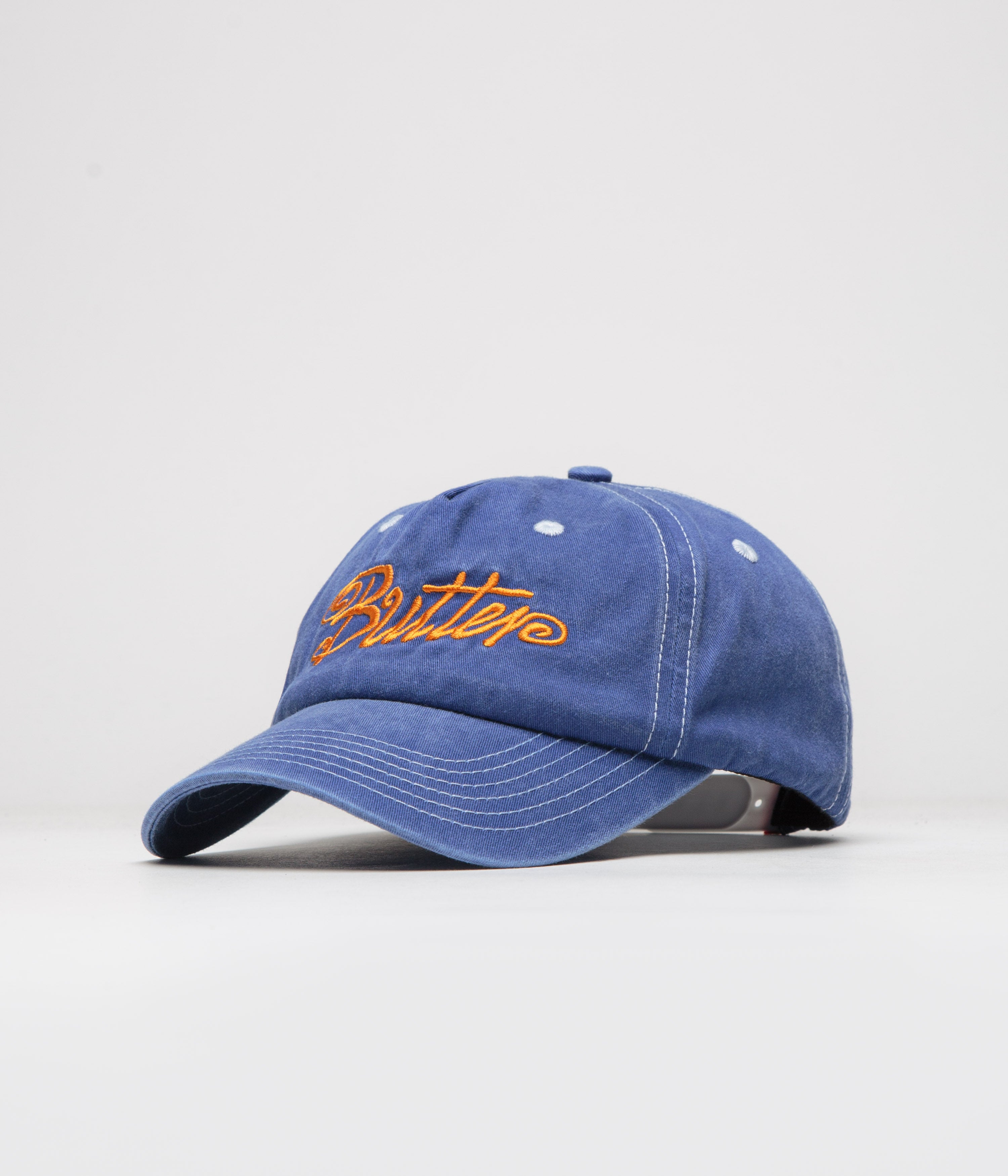 Butter Goods Jive Pinch Front Cap - Ocean Blue Adjustable Dad Hat for Men & Women - Perfect for Outdoor Activities, Sports, and Casual Wear