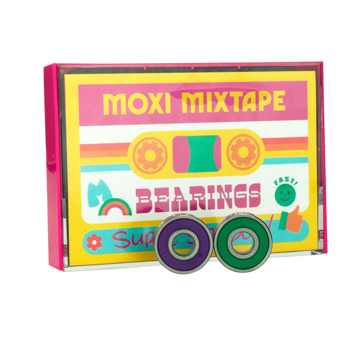Premium Moxi Mixtape Skateboard Bearings - ABEC 7 Rated for Smooth & Fast Rolling - Perfect for Roller Skates, Skateboards & Inline Skates - Indoor & Outdoor Sports Use