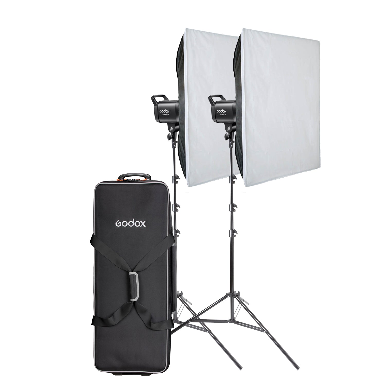Godox SL60II Dimmable LED Video Light Kit with Twin Softbox - Perfect for YouTube, Photography, and Studio Lighting