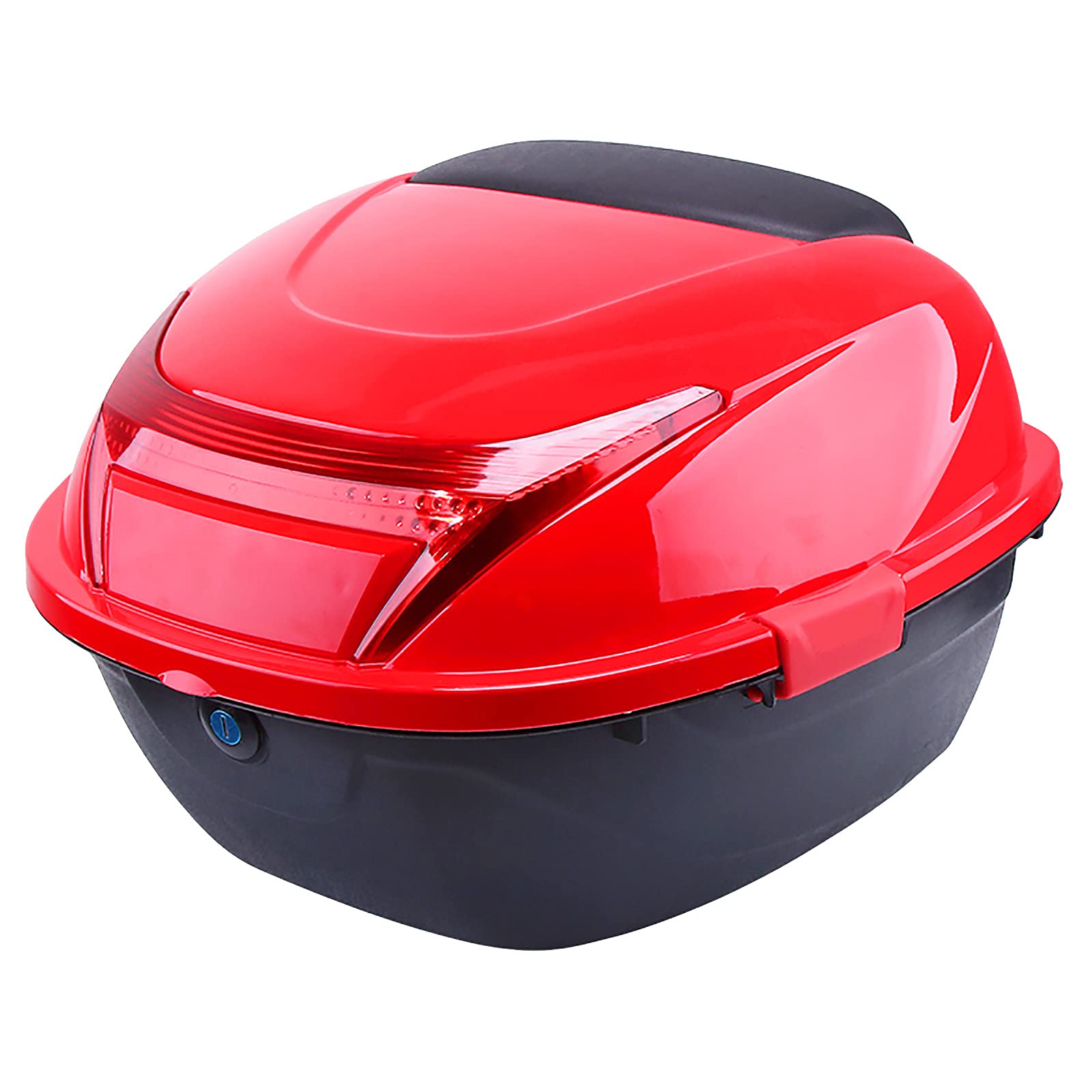 Universal 30L Motorcycle Top Box - Waterproof Rear Luggage Storage for Scooters & Bikes, Fits 2 Helmets with Mounting Hardware - Perfect for Commuting, Touring & Road Trips