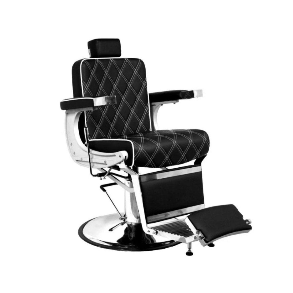 Greenlife Ninja Advance Modern Classic Hydraulic Salon Barber Chair - Professional Hair Cutting Styling Chair for Barbershops & Salons - Heavy Duty Adjustable Hydraulic Stylist Chair with Headrest & Footrest