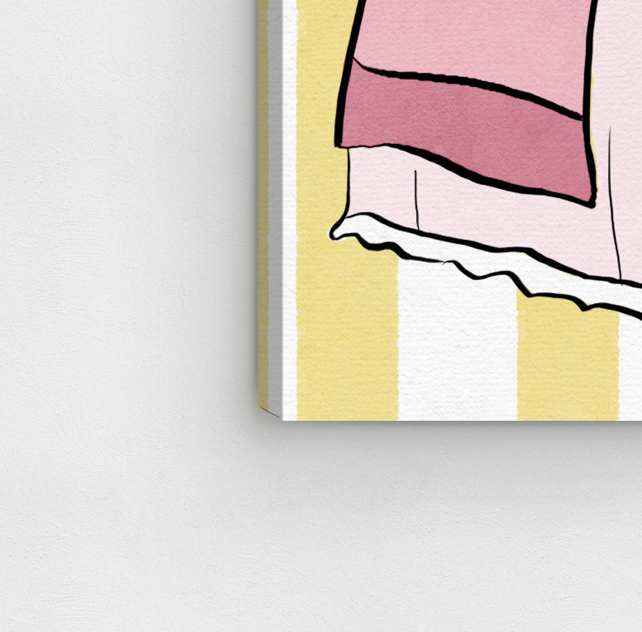 Oliver Gal Artist Co. Fantasy Princess Dress Wall Art Canvas Print - 20x30 Inches Pink & Yellow Home Decor for Bedroom, Living Room, Nursery