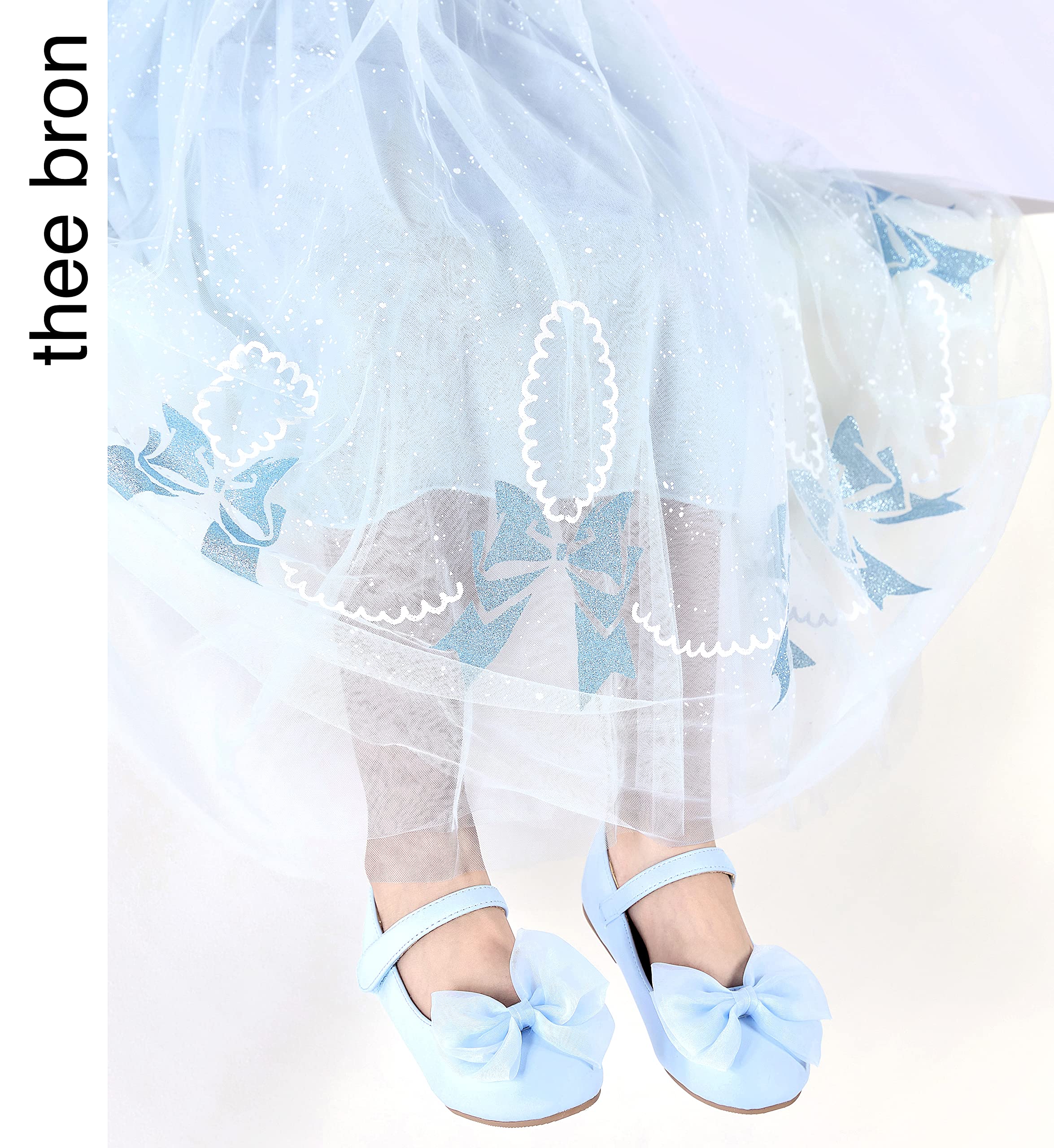 THEE BRON Toddler Girls Mary Jane Flats - Soft Leather Ballerina Dress Shoes for Baby & Little Girls - Perfect for Weddings, Parties & Special Occasions