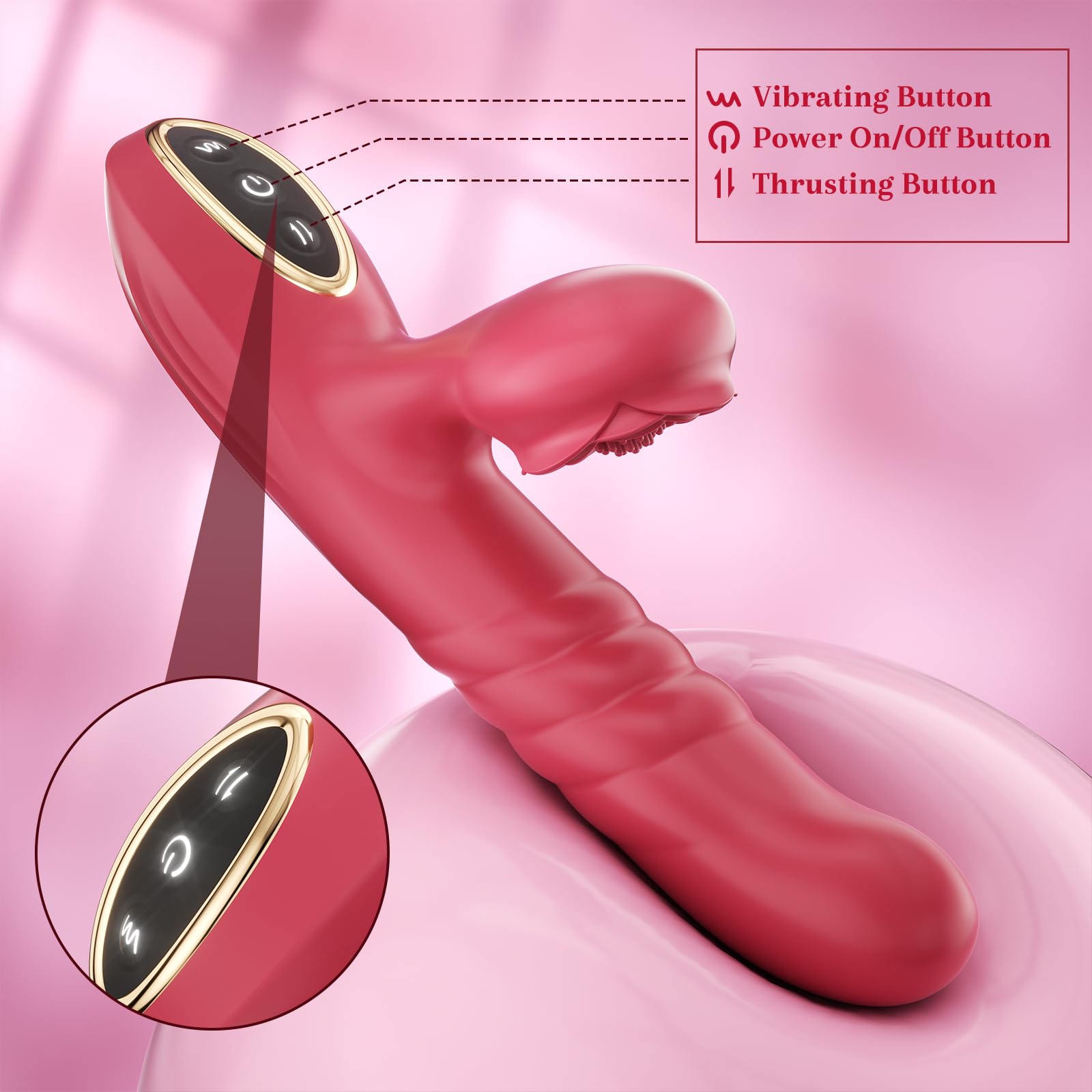 7-Speed Thrusting Rabbit Vibrator for Women - Waterproof G Spot & Clitoral Stimulator with 7 Vibration Modes | Perfect for Couples Play, Solo Pleasure & Sensual Massage