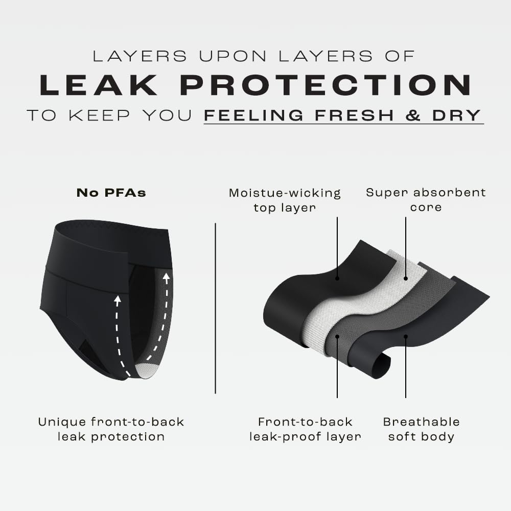 Bambody Absorbent Period Underwear for Women & Teens - Leakproof, Soft, Breathable & Comfortable - Perfect for Overnight Protection, Active Lifestyles & Everyday Wear