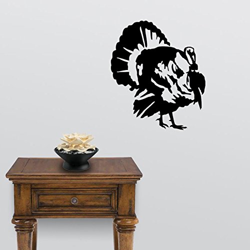 Express Yourself Strutting Tom Wall Decal - Black Upland Game Bird Collection - Large Size Turkey Decoration for Hunting Lodge, Cabin & Man Cave Decor