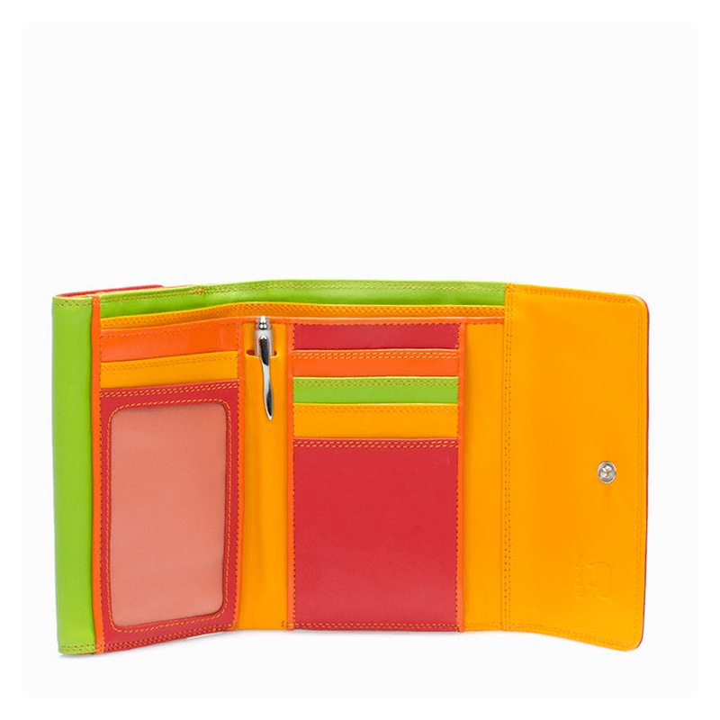 Double Flap Leather Wallet for Women - RFID Blocking Crossbody Purse with Multiple Card Slots, Perfect for Travel, Shopping, and Everyday Use