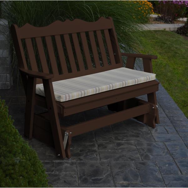 Eco-Friendly Recycled Plastic Poly Royal English Glider Rocking Chair - Perfect for Nursery, Living Room & Outdoor Relaxation
