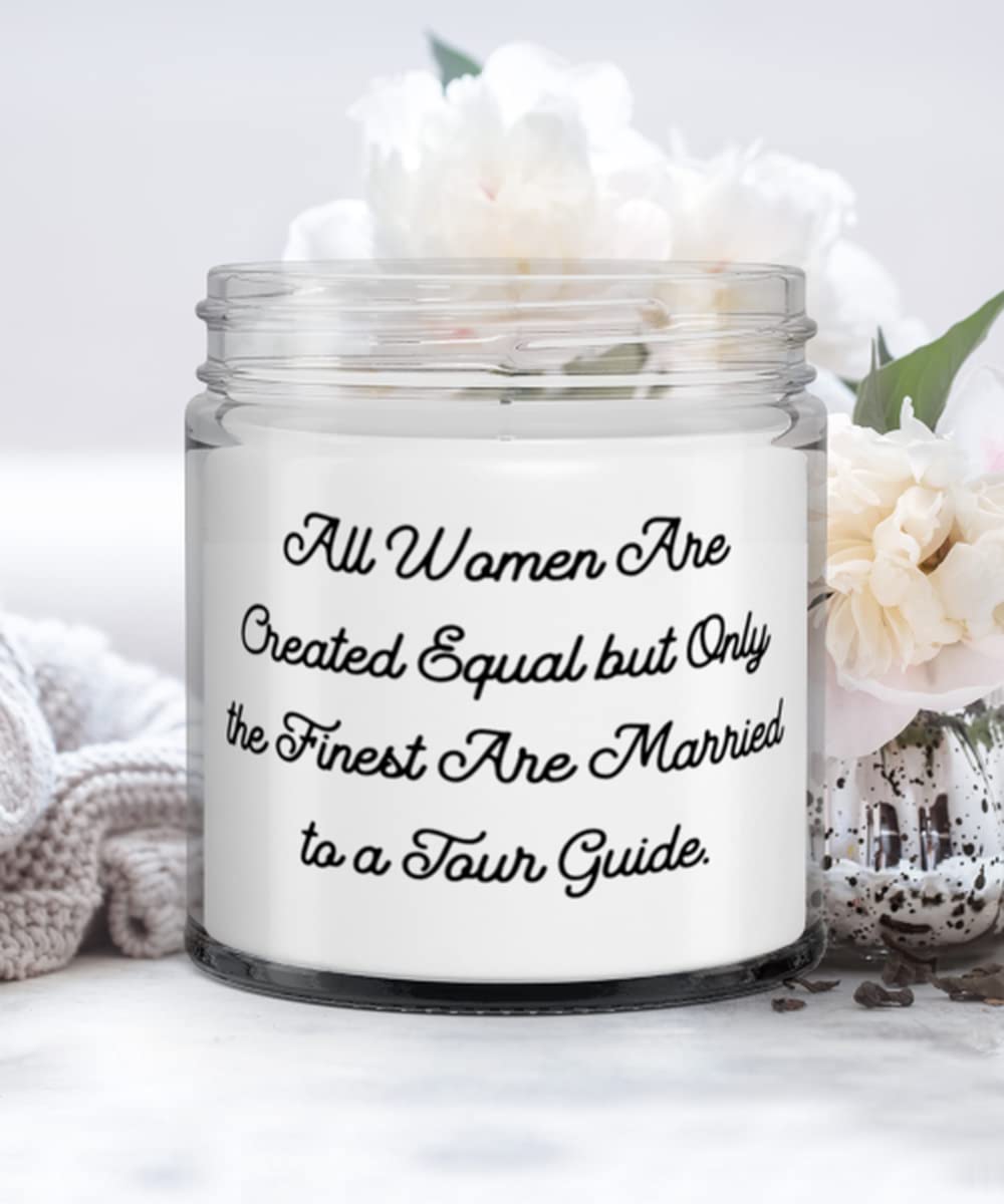Funny Wife Candle Gift - 'All Women Are Created Equal but Only the Finest Are Married' Scented Soy Candle - Perfect Valentine's Day, Anniversary or Humorous Gift for Wife - Great for Romantic Dinners, Self-Care Moments & Couples' Night In
