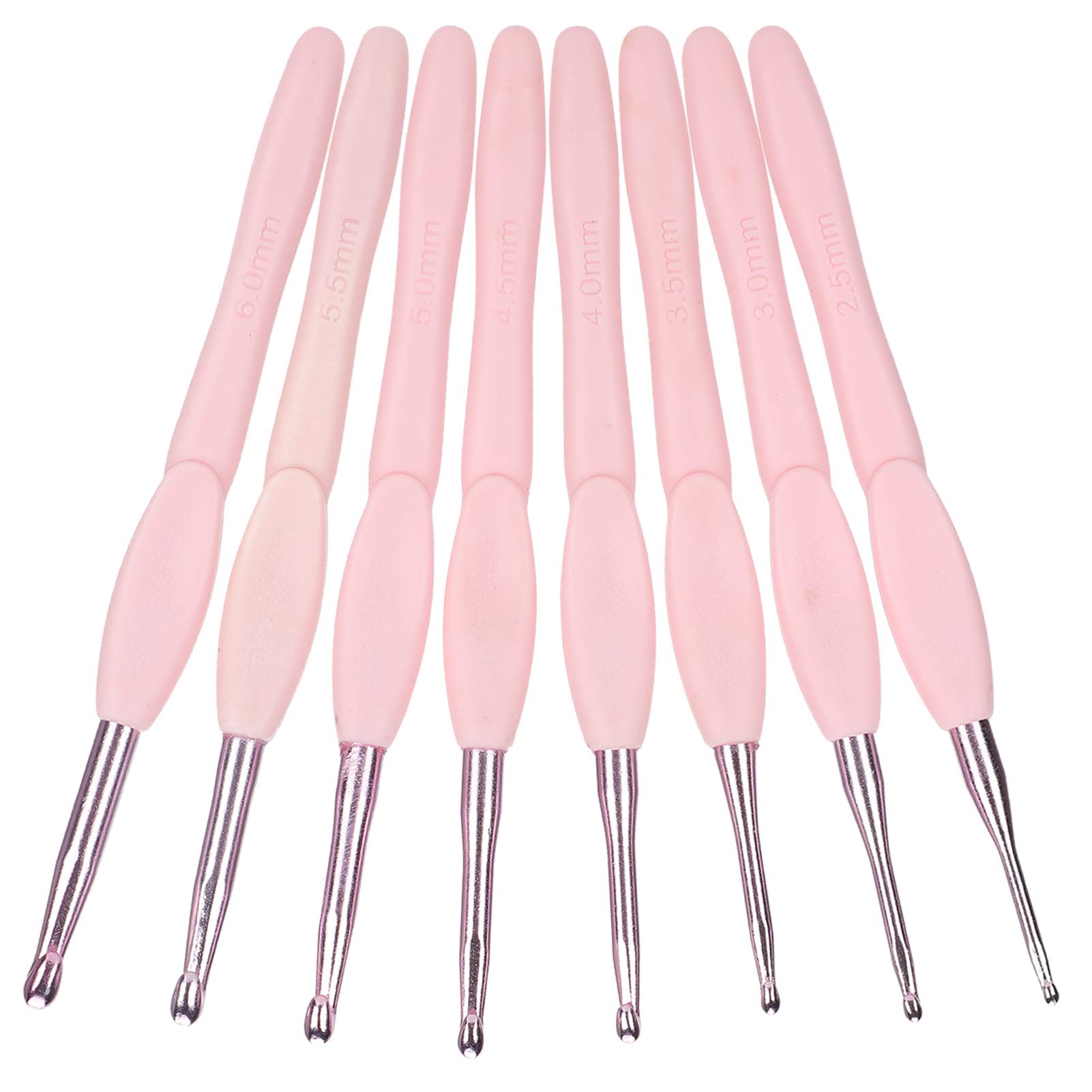 8-Piece Ergonomic Crochet Hook Set - Comfortable Knitting Tools for Beginners & Experts - Perfect for Making Sweaters, Scarves & DIY Crafts - Ideal Gift for Mothers & Knitting Enthusiasts