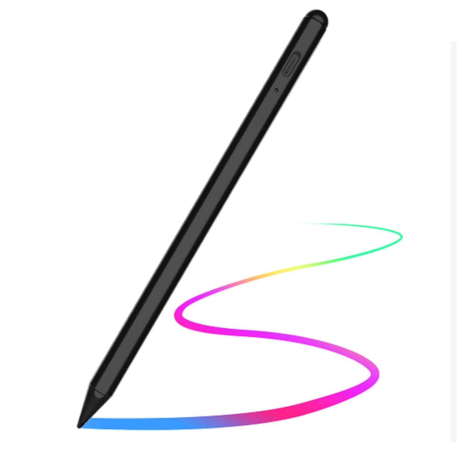 Premium Stylus Pen for iPad - Compatible with iPad Mini 6th/5th Gen, iPad 2018-2024 (9th/8th/7th/6th Gen), iPad Air 5th/4th/3rd Gen & iPad Pro 12.9/11 Inch - Palm Rejection Technology - Perfect for Drawing, Note-Taking & Digital Art (Black)