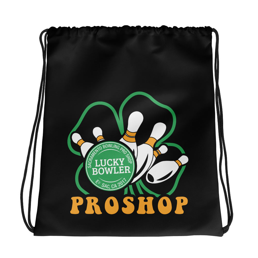 Lucky Bowler Accessory Drawstring Bag - Premium Bowling Gear Storage Pouch - Perfect for Bowling Balls, Shoes & Accessories | Great Gift for Bowlers