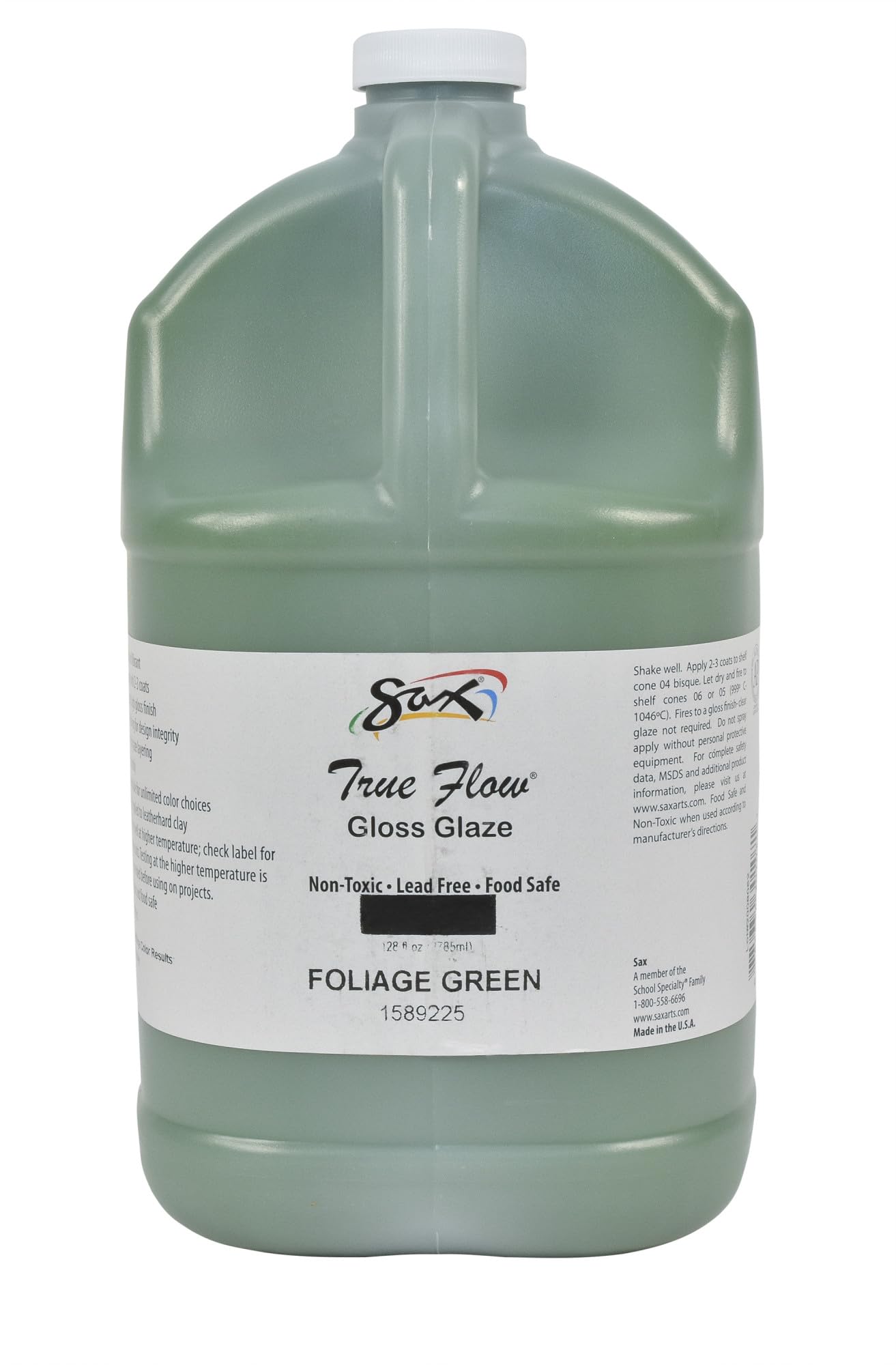 Sax True Flow Gloss Glaze Paint - Foliage Green (1 Gallon) - High Gloss Finish for Walls, Furniture & DIY Home Decor Projects