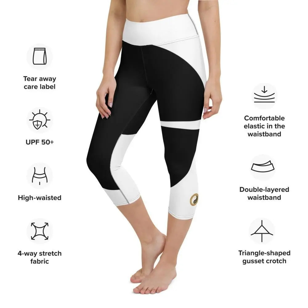 High Waist Yoga Capri Leggings with Pockets - Women's Workout Leggings for Yoga, Running & Gym - Comfortable Stretchy Athletic Pants for Active Lifestyle