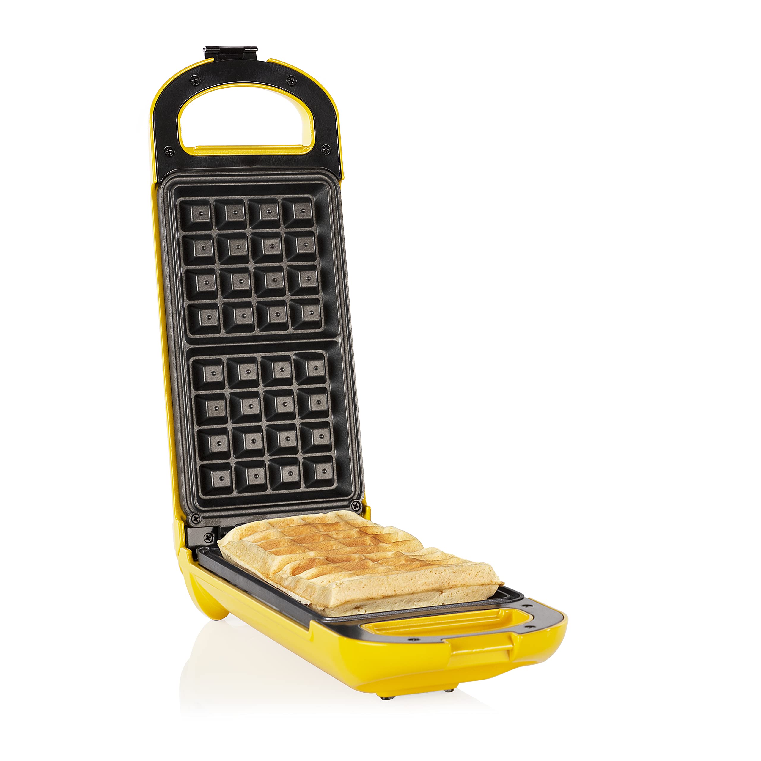 Princess Flip 132406 Waffle Maker - 2 Waffles at Once, Rotating Function, Yellow - Perfect for Breakfast, Brunch & Family Gatherings