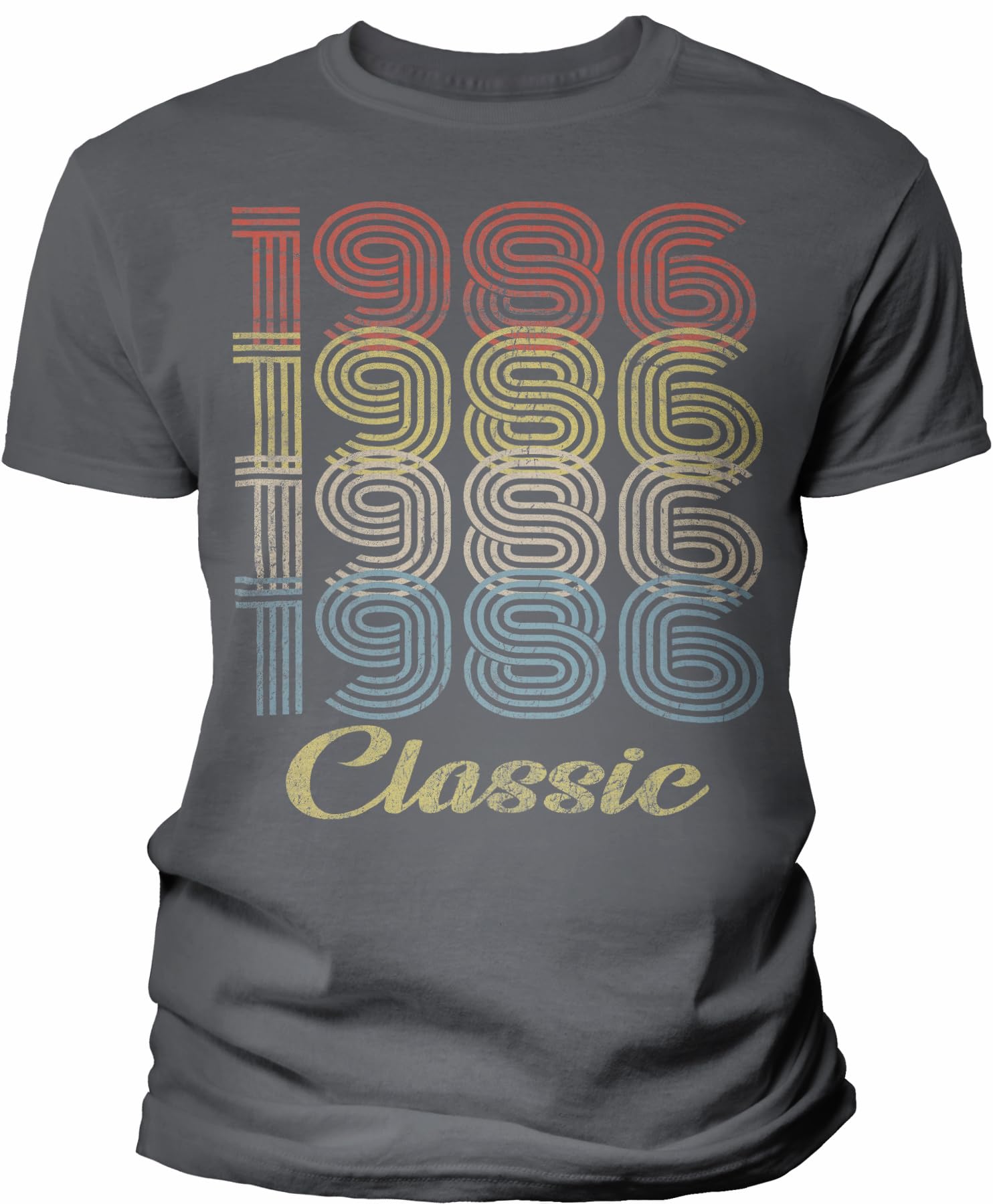 Vintage 1986 Retro 39th Birthday T-Shirt for Men - Classic 39 Year Old Gift Idea - Perfect for 1986 Born Birthday Celebrations & Throwback Parties