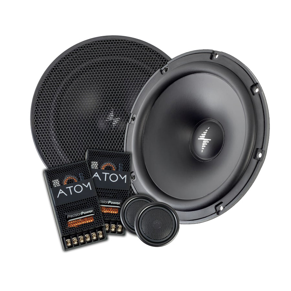 Precision Power AS.65C2 6.5 Inch ATOM Series Car Audio Component Speakers - High Performance Sound System for Vehicles, Trucks & SUVs - Perfect for Upgrading Factory Car Stereo & Enhancing Road Trip Music Experience