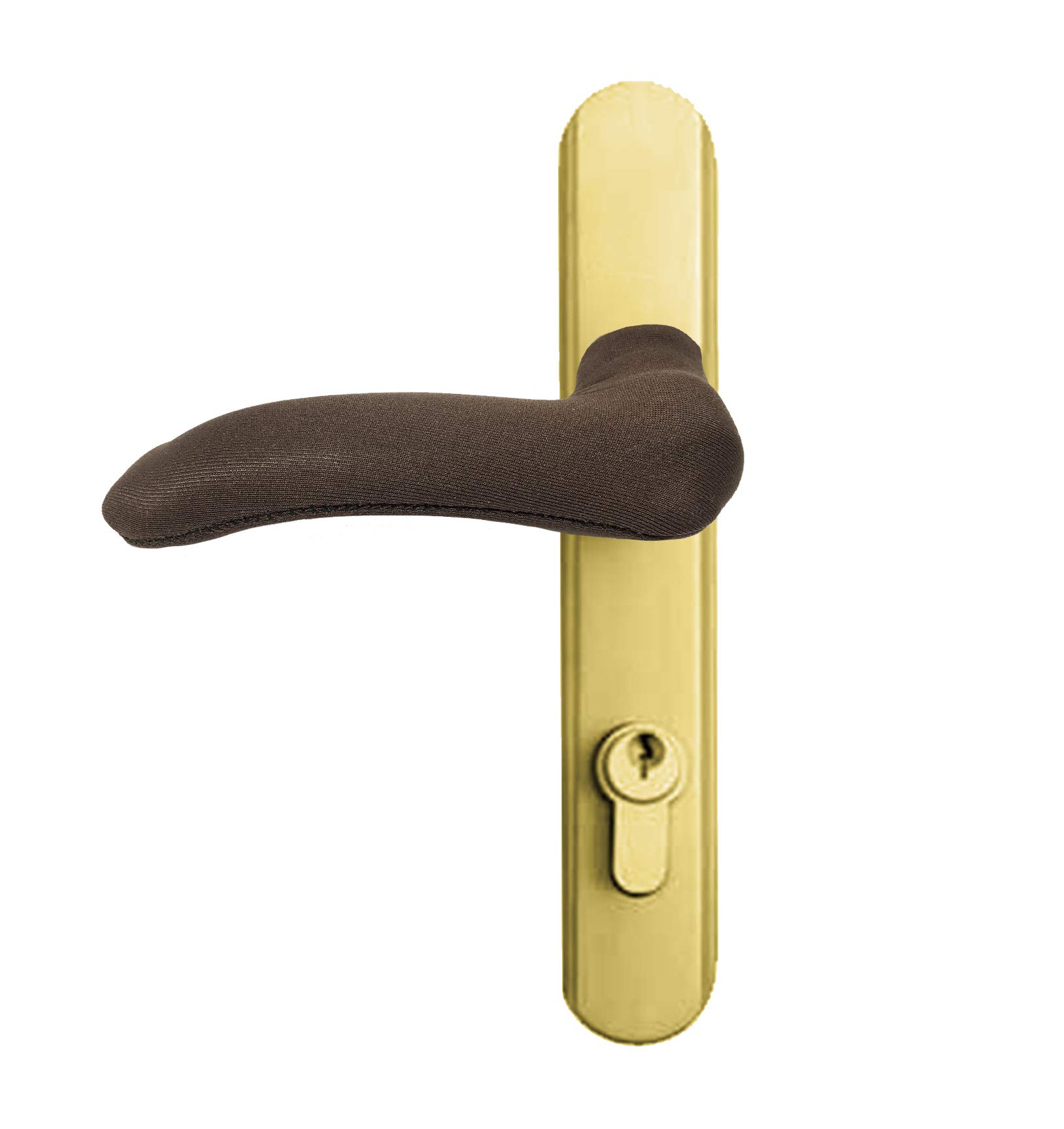 Hot Door Handle Covers (10 Pack Brown) - Anti-Scald Door Knob Protectors for Hot & Cold Doors - Heat Resistant & Child Safe for Kitchen, Bathroom & Outdoor Use
