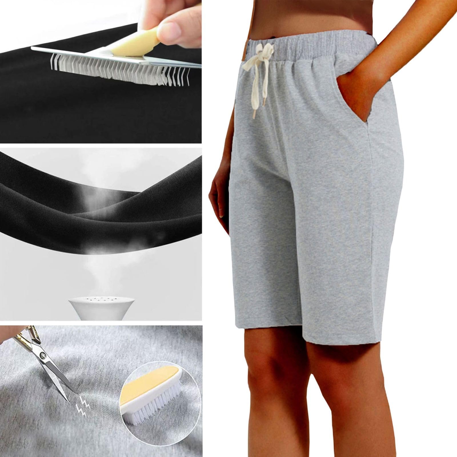 Women's Summer Casual Drawstring Shorts - Elastic Waist Lightweight Shorts with Pockets | Perfect for Beach, Yoga, and Outdoor Activities