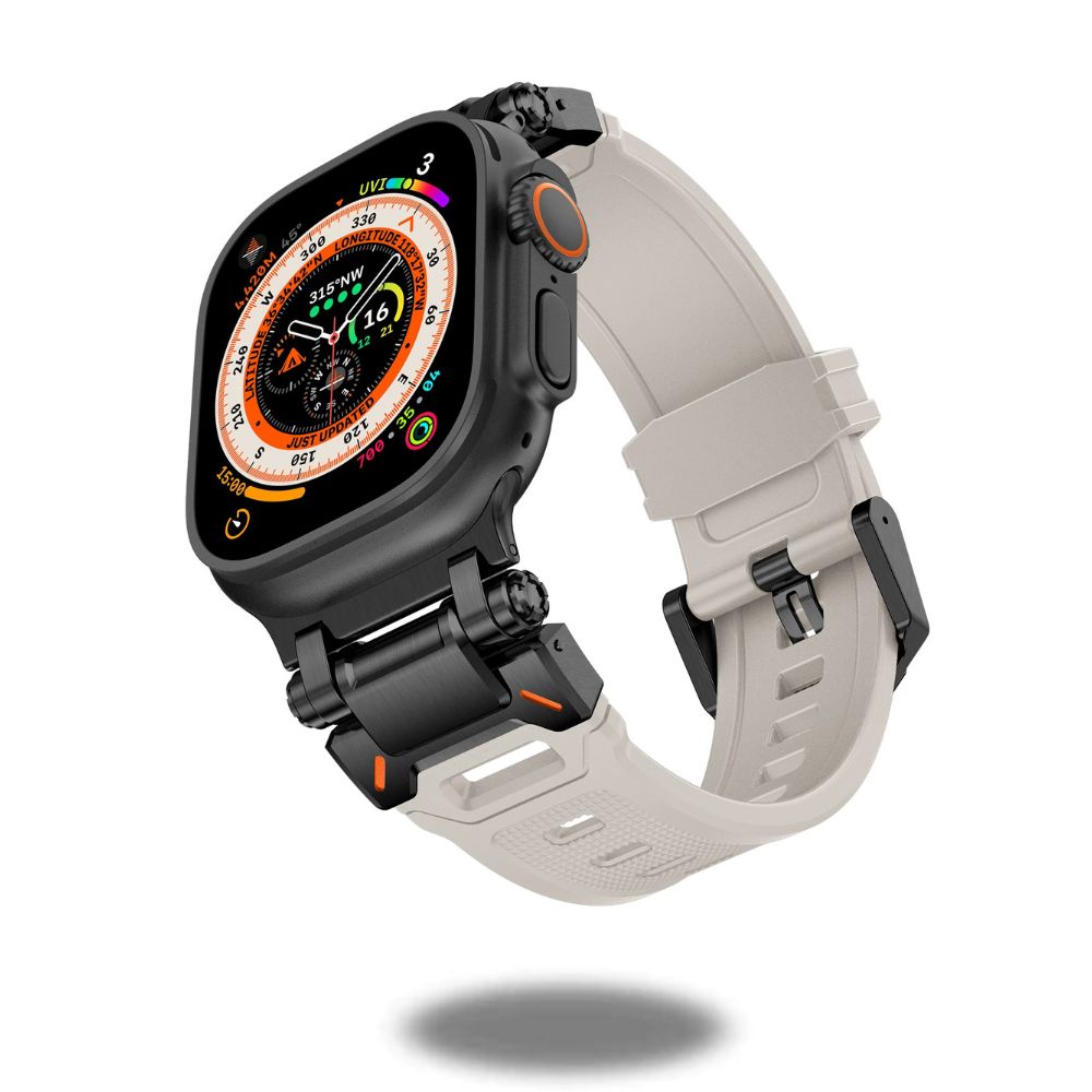 Durable Silicone Watch Band with Stainless Steel Connectors - Perfect for Outdoor Activities, Sports & Everyday Wear