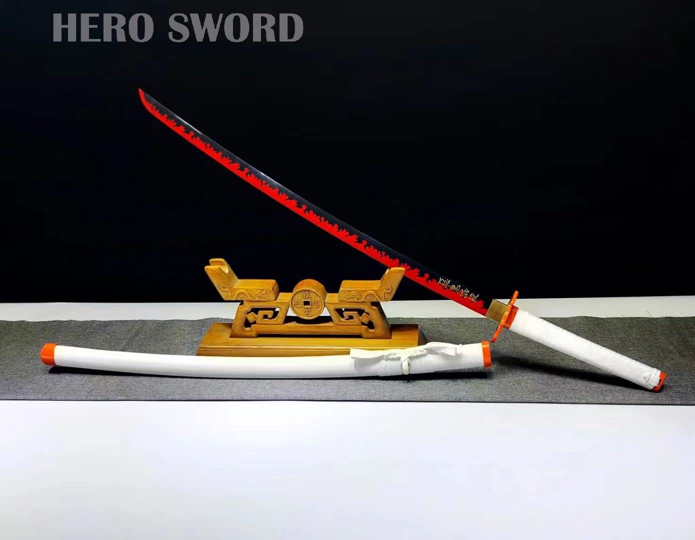 Handmade 1095 High Carbon Steel Demon Slayer Katana Sword - Agatsuma Zenitsu Cosplay Knife, Sharp Japanese Anime Sword, Real Weapon for Collectors & Martial Arts Training | Perfect for Anime Conventions, Cosplay Events & Display