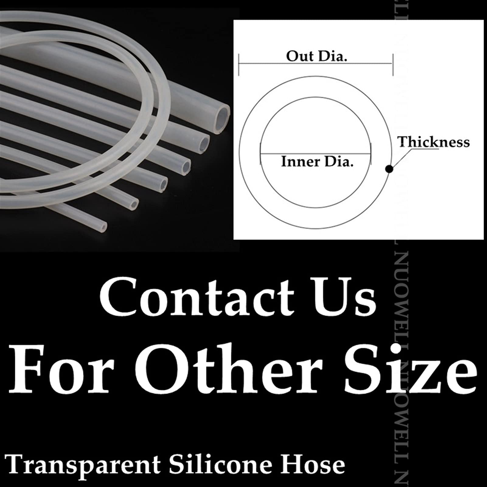 **Clear Plastic Hose 1m (I.D 8-20mm) - Transparent Silicone Tubing, Heat Resistant Flexible Hose for Aquarium, Water Pipe, Home Brewing & DIY Projects**    *Use Cases: Perfect for aquariums, hydroponics, home brewing, automotive fluids, and DIY plumbing projects.*