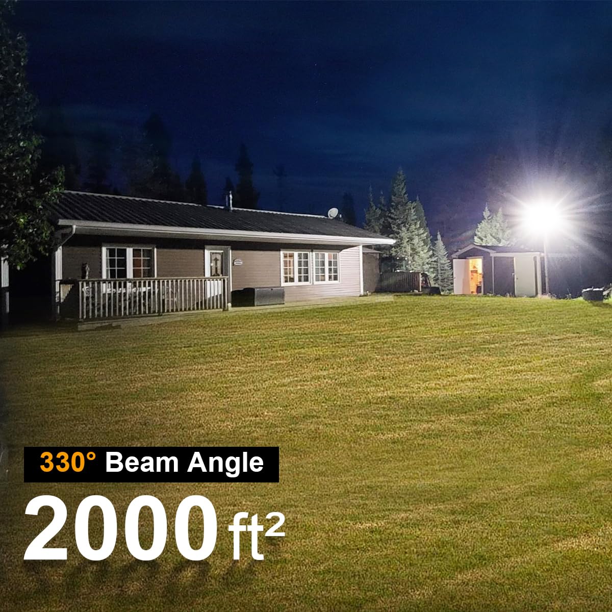 STASUN 200W LED Flood Light Outdoor, 18000 Lumens Super Bright Security Lighting, 5000K Daylight White, Adjustable Heads, IP66 Waterproof - Perfect for Yard, Garden, Basketball Court, Stadium, Parking Lot, Warehouse & Building Exterior Lighting