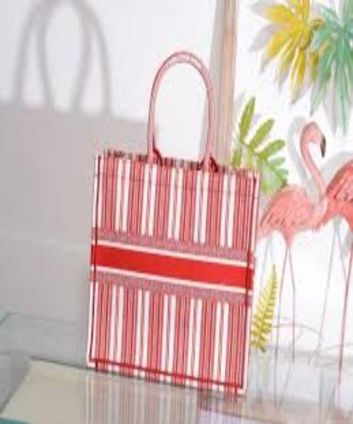 Dior Book Tote Bag - Exclusive Marbella Red Luxury Handbag for Women | Perfect for Travel, Work & Everyday Use
