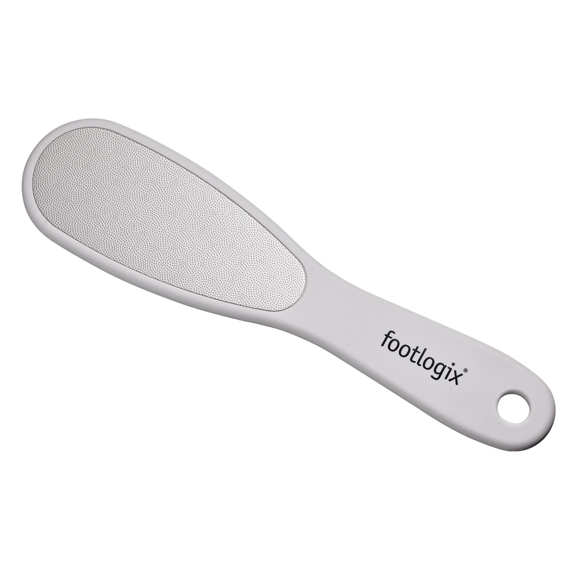 Footlogix Double Sided Foot File with Rubberized Handle - Coarse & Fine Grit for Smooth Feet - Perfect for Pedicures, Callus Removal & At-Home Foot Care